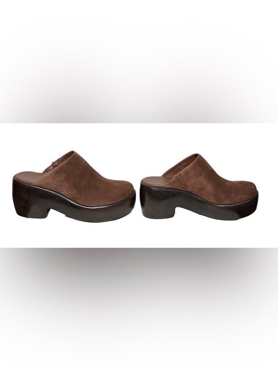 NIB Everlane Leather The Puffa Clog in Dark Umber Suede, Sizes 5.5 & 6.5 - Picture 3 of 16